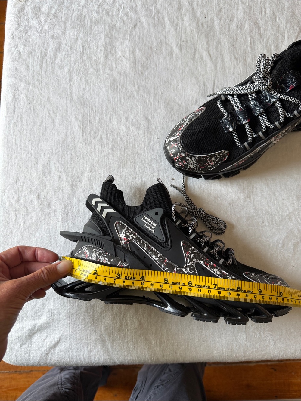 Men’s Reuluton “ Beansfrom breking “ Blade Sneakers Multicoloured Camo Size 41 - Picture 14 of 14